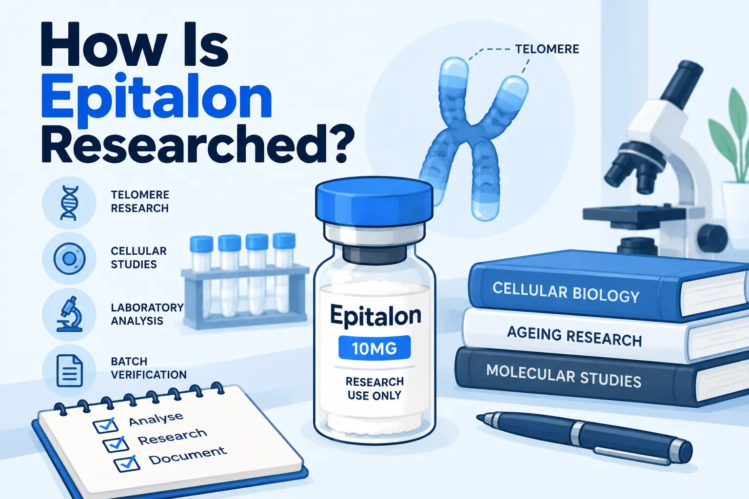 How Is Epitalon Researched? Research Guide – Imperial Peptides UK