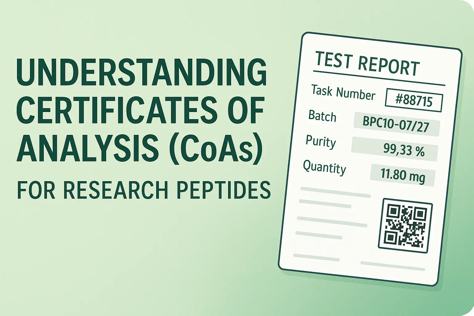 Understanding Certificates of Analysis (CoAs) for Research Peptides: Why They Matter at Imperial Peptides UK