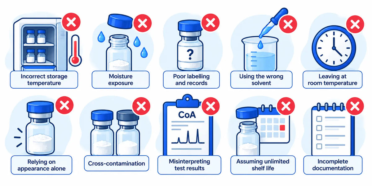 Common Laboratory Mistakes When Handling Research Peptides