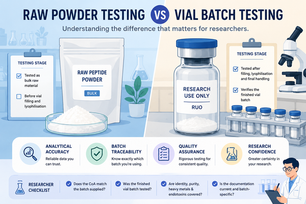 Raw Powder Testing vs Vial Batch Testing
