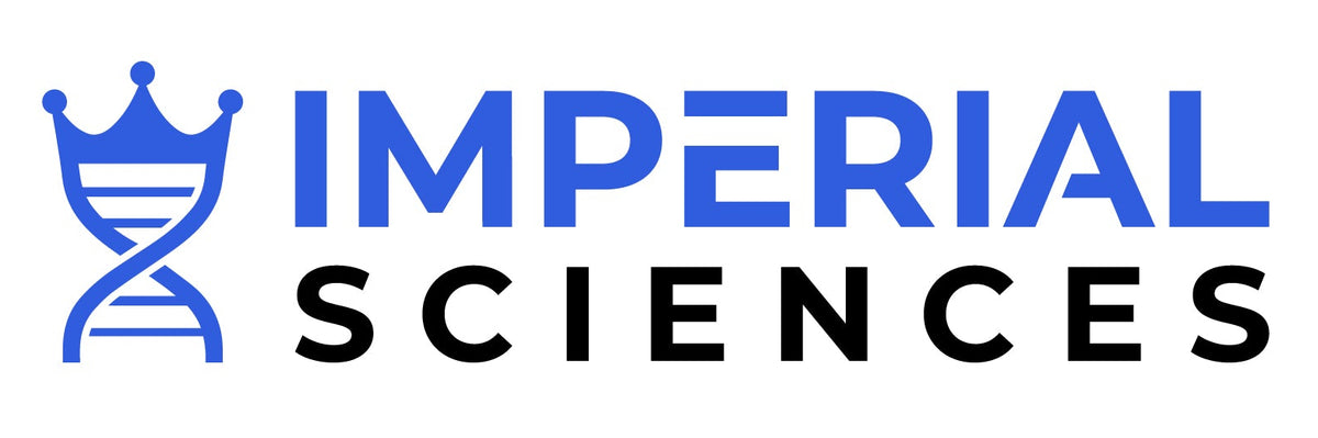 Imperial Sciences logo with blue and black text on a white background